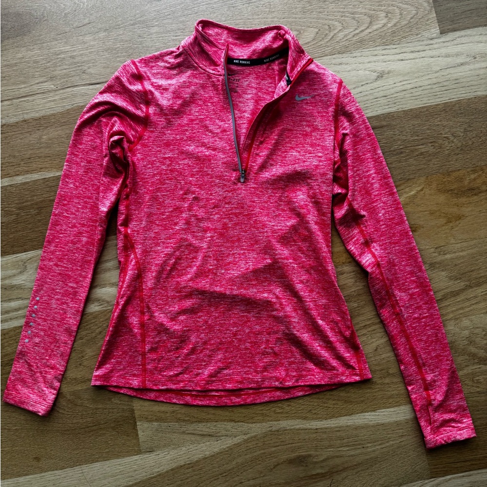 Nike Women's dri-fit element 1/2 zip running pullover with thumb holes Small